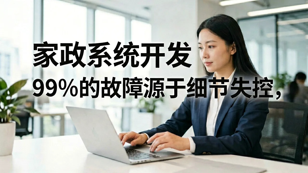家政系统开发中,99%的故障源于细节失控